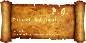 Meiszel Gyöngyi névjegykártya